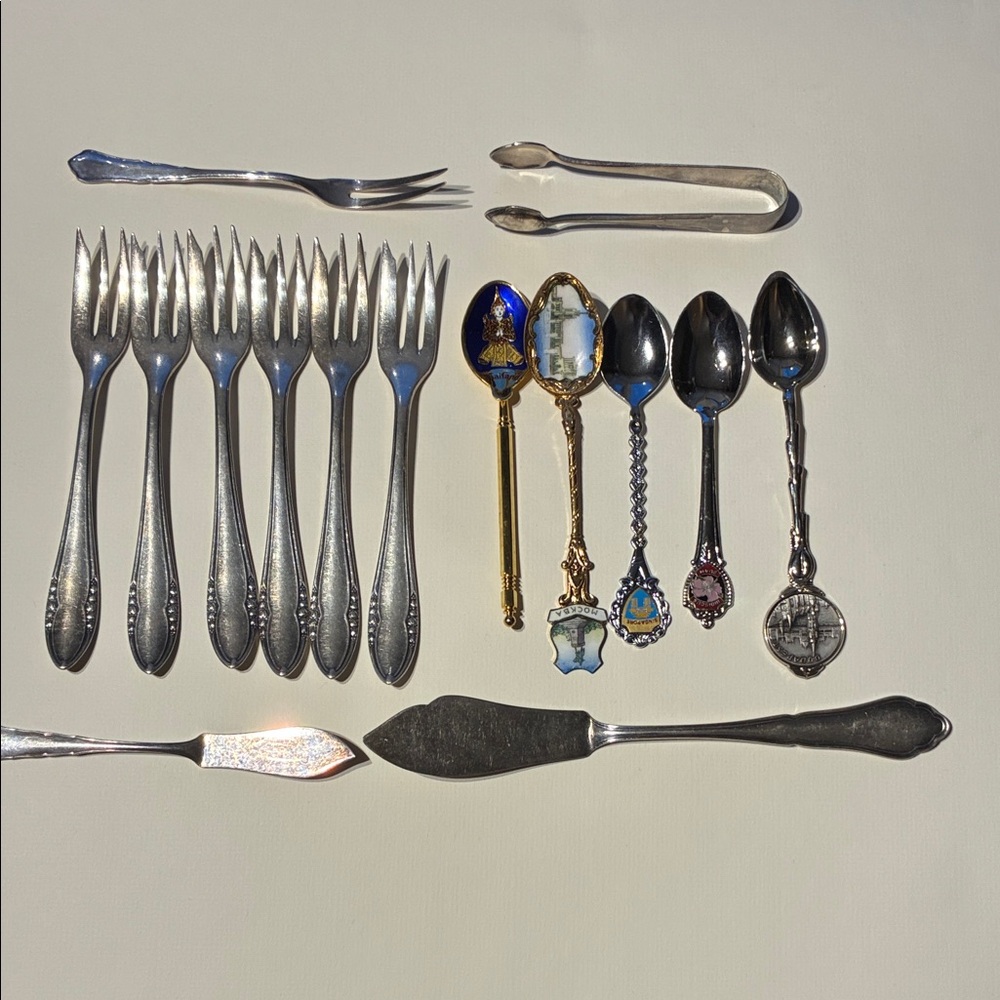 Wellner and WMF Silver with Souvenir Spoons